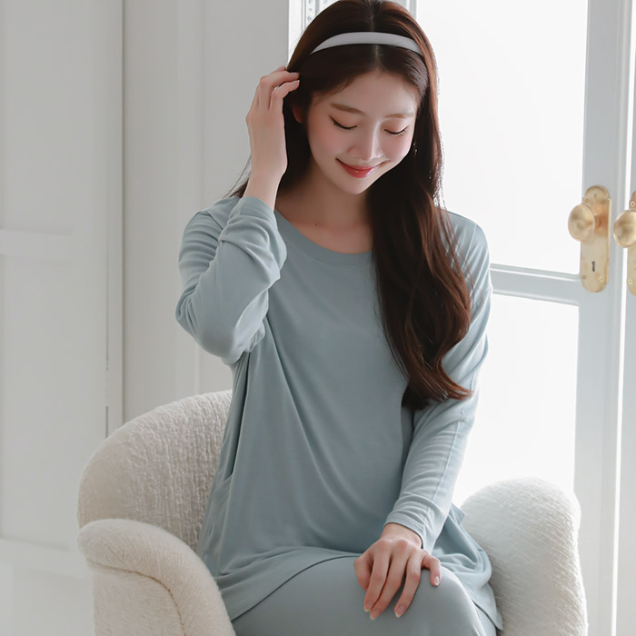 [라벨D]찰랑찰랑 수유세트(티+팬츠)*임부복 ♡韓國孕婦哺乳服