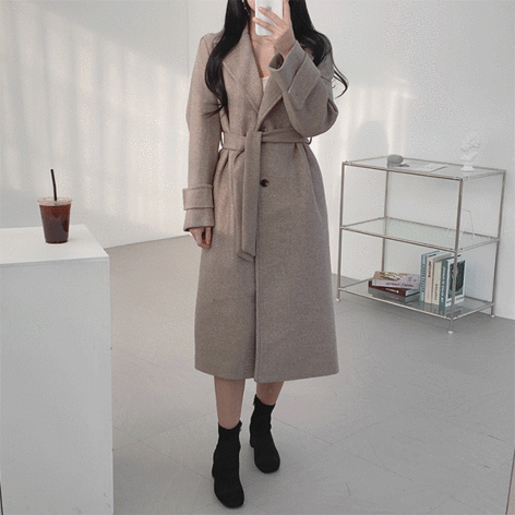 [누빔안감,한겨울까지]탁구 기본핏 롱 코트♡韓國女裝外套
