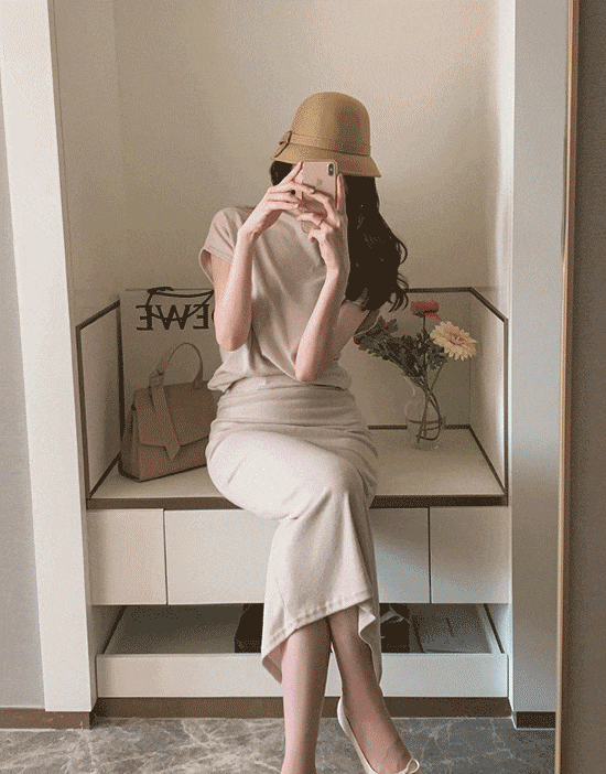 엘렌 목폴라 니트세트(롱스커트/반폴라/기모)♡韓國女裝套裝