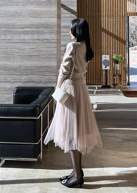 샤샤 니트투피스set:니트세트:연말룩♡韓國女裝套裝