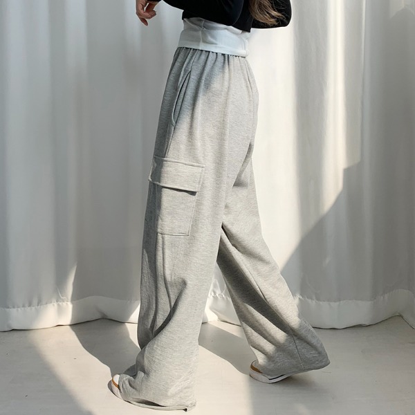 [허리밴딩/힙해요!] 폴린 와이드 카고 팬츠♡韓國女裝褲