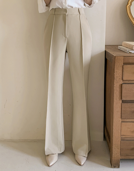 루이즈 부츠컷 슬랙스(핀턱/하객룩/출근룩)韓國女裝褲