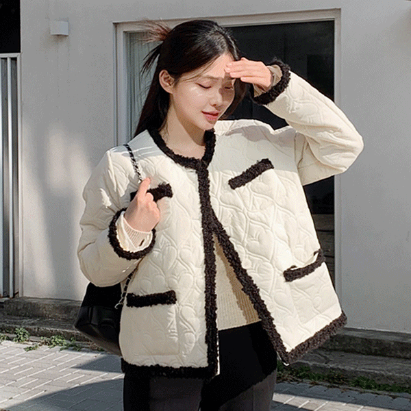 하트퀄팅트위드패딩JK♡韓國女裝外套