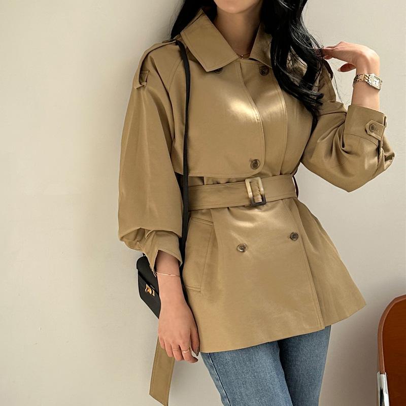 NEW 10% 할인밀로 하프 트렌치 코트♡韓國女裝外套